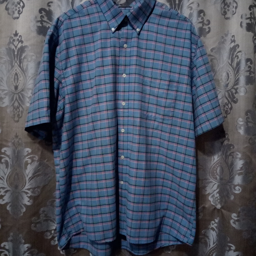 Saddlebred Men's Short Sleeve Button Up Shirt XL